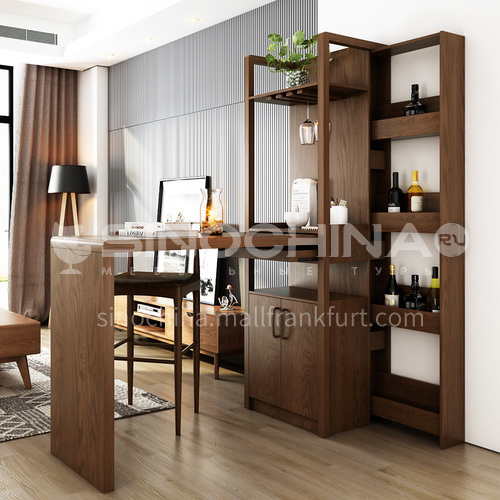 CL-BA04 AC033 Living room modern minimalist ash wood frame partition cabinet